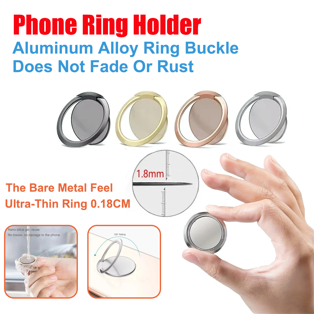 Phone Accessories Holder Car - Ultracienki metalowy uchwyt pierścieniowy do telefonu